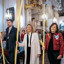Celebración eucarística del Domingo de Ramos en la Basílica del Lledó