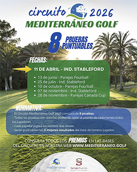 Inscripciones abiertas | 3.ª Ronda del Circuito de Golf Mediterráneo 2026
