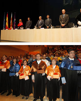 Acto de apertura del curso académico universitario 2011-2012 en la Universitat Jaume I de Castelló.