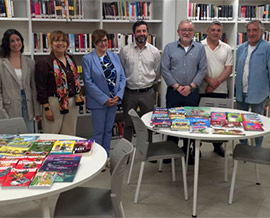 García Valls visita la Biblioteca Municipal de Borriol en el Día del Libro para poner en valor el fomento de la lectura en los municipios