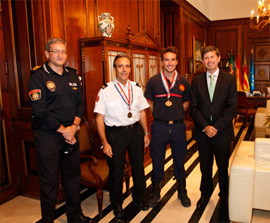 Recepción en el Ayuntamiento a los Bomberos y Policias ganadores de medallas olímpicas