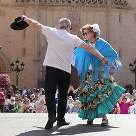 La Plaza Mayor acoge el Festival de fin de curso de actividades físicas de mayores con más de 200 participantes