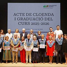 La Universitat Jaume I clausura el curso 2025-2026 de la Universidad para Mayores