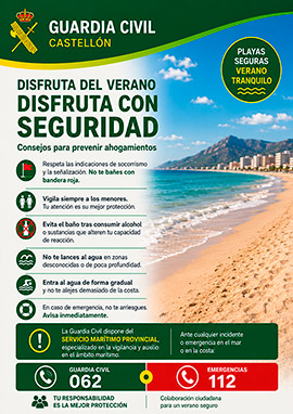 Recomendaciones de la Guardia Civil para prevenir y disfrutar de un baño seguro