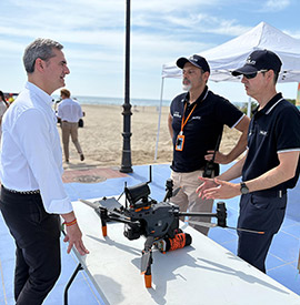 Castellón activa el dron de socorrismo para reforzar la vigilancia y la respuesta ante emergencias en las playas durante el periodo de máxima afluencia