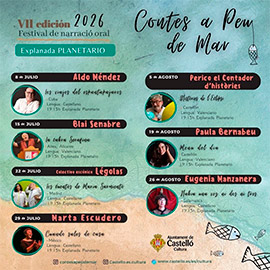 La explanada del Planetario se prepara para vivir otro verano de ´Contes a peu de mar´
