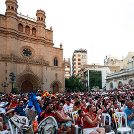 Castellón repite con la pantalla gigante para la semifinal del Mundial entre España y Francia