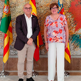 García Valls recibe al rector de la Universitat Jaume I de Castellón y anima a seguir estrechando la colaboración institucional para impulsar nuevos proyectos y mejoras
