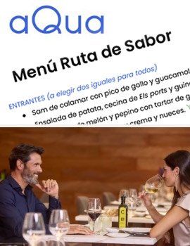 Menú semanal Ruta de Sabor de aQua Restaurant