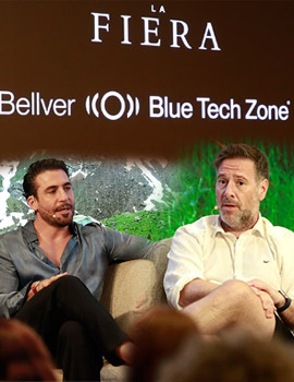 Miguel Ángel Silvestre y Carlos Latre en Bellver Blue Tech Zone nos hablan de ´´ La Fiera´´
