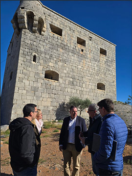 La Diputación de Castellón avanza en la rehabilitación de la Torre del Rey de Oropesa del Mar con la finalización de la redacción del proyecto
