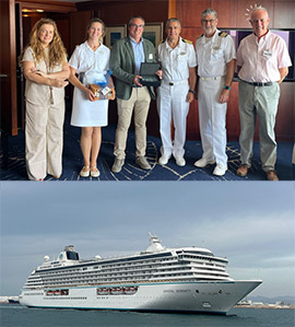 PortCastelló da la bienvenida a los cerca de 650 cruceristas que han desembarcado hoy del lujoso ‘Crystal Serenity’