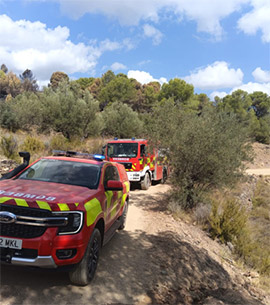 Castellón envía una dotación de apoyo de Bomberos Municipales para colaborar en la extinción del incendio de Segorbe