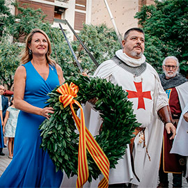 Begoña Carrasco conmemora junto a los Cavallers Templers los 775 años de la fundación de Castellón
