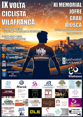 Ell 12 y 13 de septiembre se disputa en Vilafranca la novena edición de la Volta Ciclista