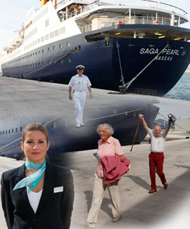 El crucero ‘Saga Pearl II’ hoy en el puerto de Castellón