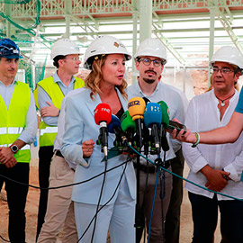 Begoña Carrasco destaca que las obras del Mercado Central avanzan a buen ritmo y alcanzan el 60% de ejecución