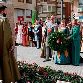 Homenaje a las Na Violant d´Hongria i Dones de Companya con motivo del 75 aniversario de la Germandat dels Cavallers de la Conquesta