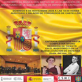 Concierto con motivo del aniversario de la Subdelegación de Defensa en Castellón