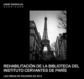 Rehabilitación de la biblioteca del Instituto Cervantes de París por el estudio de arquitectura de Jaime Sanahuja Asociados