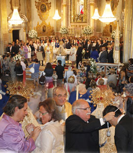 Acto de despedida  y bienvenida de los miembros de la Real Cofradía de la Mare de Déu del Lledó
