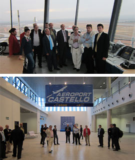 La Junta Directiva del Aeroclub de Castellón visita el Aeropuerto de Castellón