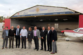 El Aeroclub de Castellón ofrece una visita aérea al Comité Evaluador de la 