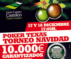 II torneo navidad en el Gran Casino Castellón con 10000€ garantizados