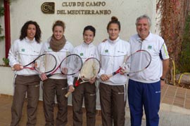 El equipo femenino del Club de Campo Mediterráneo semifinalista en el Campeonato de Tenis Absoluto de la Comunidad