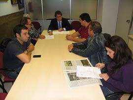 Reunión del concejal de Sostenibilidad con los respresentantes hosteleros de la zona de las tascas de Castellón