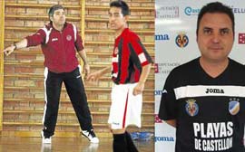 Presentación de los entrenadores playeros del Torneo de Futbol Indoor y los jugadores del Villarreal CF de veteranos.