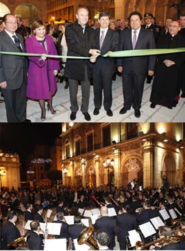 El President de la Generalitat, Alberto Fabra, inaugura la remodelación de la Plaza Mayor de Castellón.