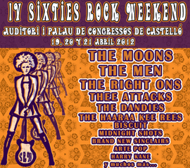 IV edición del Sixties Rock Weekend del 19 al 21 de abril en el Auditori de Castellón