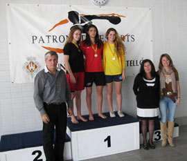Entrega de trofeos del  Campeonato Autonómico de Invierno de Natación