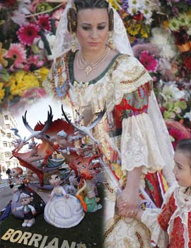 En Burriana, la ofrenda de flores a la Virgen de la Misericordia