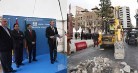 Acto de inicio de las obras del TRAM