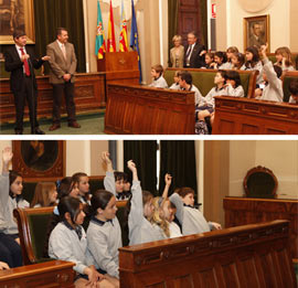 El Alcalde de Castellón recibe a los alumnos del colegio Laude British School of Vila-real