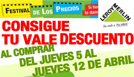 Promoción vales descuento de Leroy Merlin