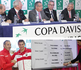 COPA DAVIS: Imágenes de la Ceremonia del sorteo de partidos