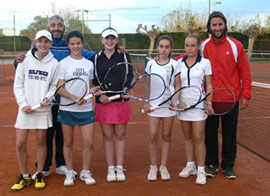 El equipo infantil femenino del Club de Tenis Castellón, campeón de la Comunidad Valenciana