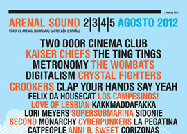 Arenal Sound 2012: The Ting Tings, Clap Your Hands Say Yeah, Los Campesinos!, Supersubmarina