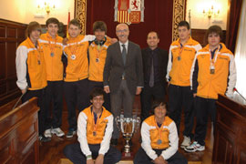 Recepción del Club de Voleibol Mediterráneo de Castellón en la Diputación