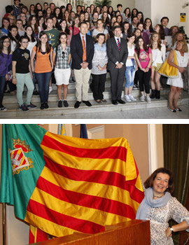 Visita de jóvenes estudiantes italianos al Ayuntamiento de Castellón