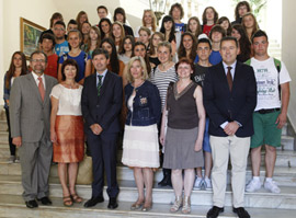Recepción en el Ayuntamiento de estudiantes polacos de intercambio