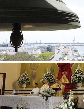 Misa en honor de la Virgen del Lledó en la Iglesia de San Pedro del Grao