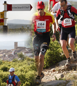 Paso por Les Useres de la XIV Marató i mitja Castelló Penyagolosa y de la CSP-115 Castelló-Penyagolosa