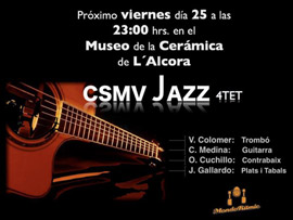 Actuación de CSMV Jazz  4Tet en Alcora hoy viernes 25 de mayo