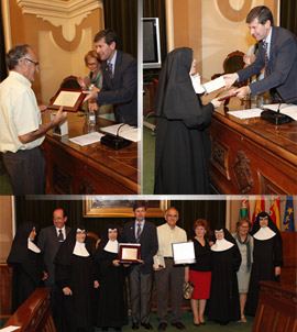 Acto de homenaje a Pedro Martínez y a la Hermanas de los ancianos desamparados