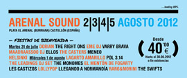 ARENAL SOUND 2012: Cartel definitivo y últimas entradas a la venta