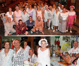 Fiesta de los pijamas de la peña Serrallo en Sant Pere del Grao